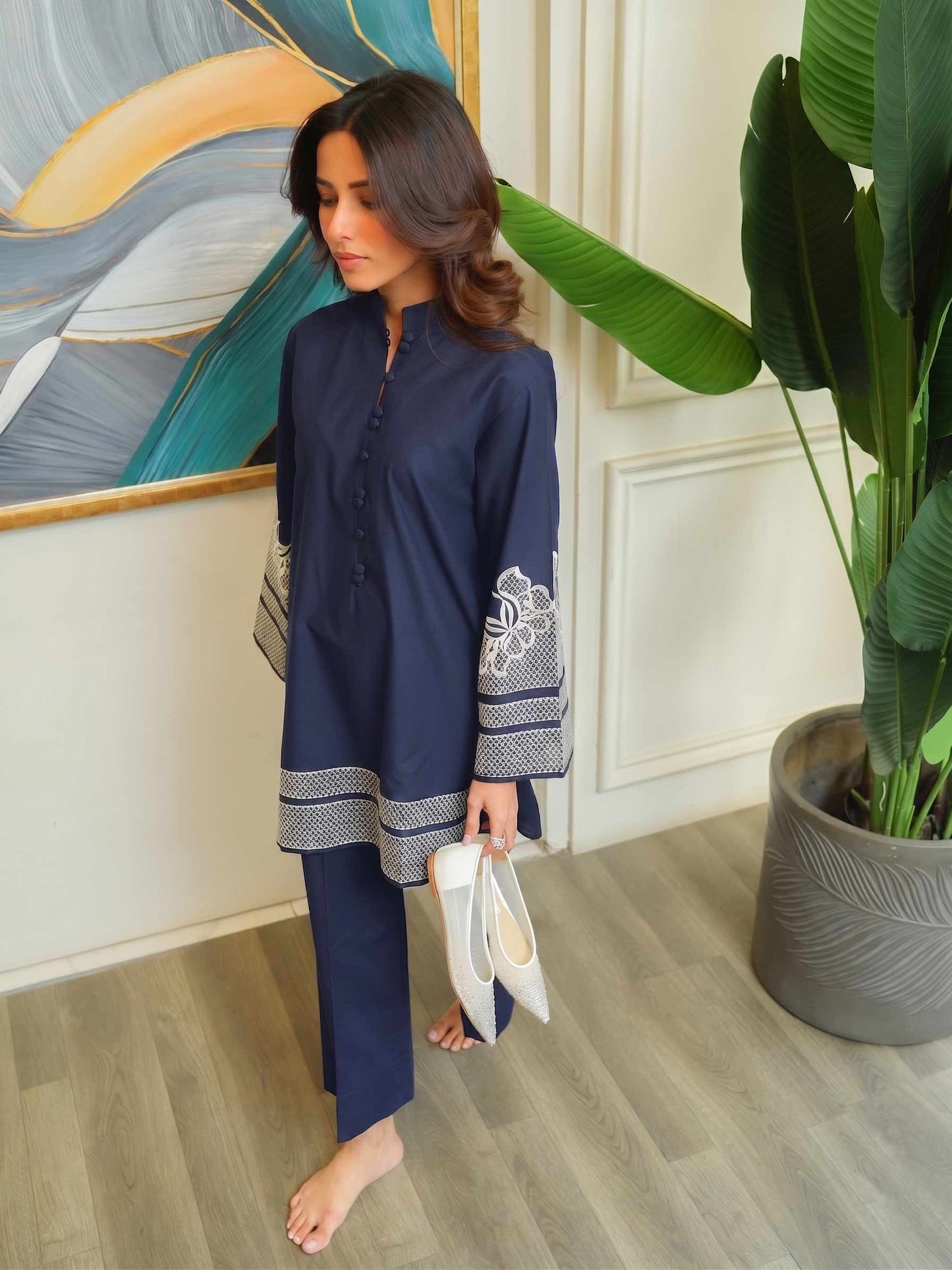 German Cotton Silk Co-ord Set