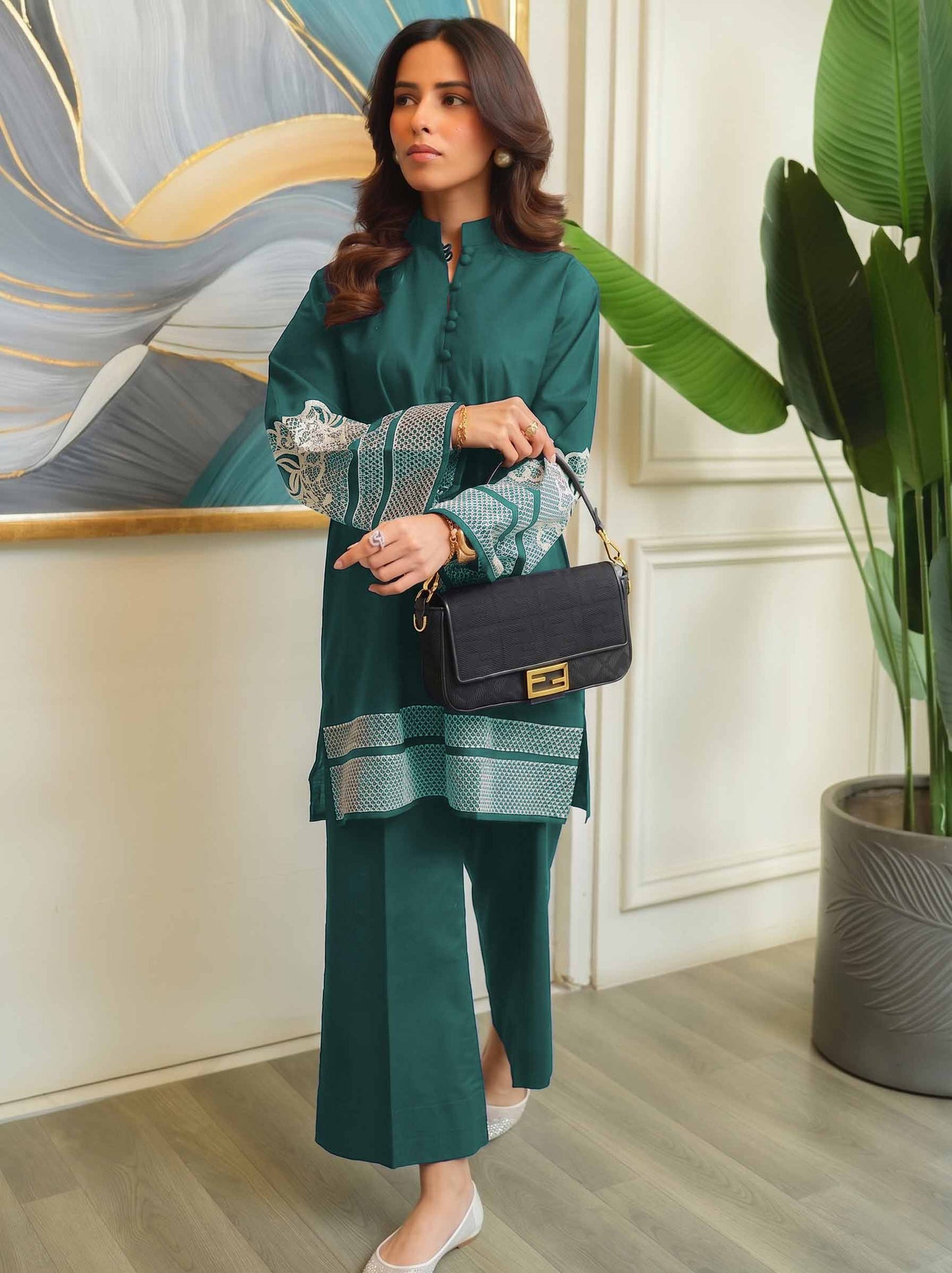 German Cotton Silk Co-ord Set
