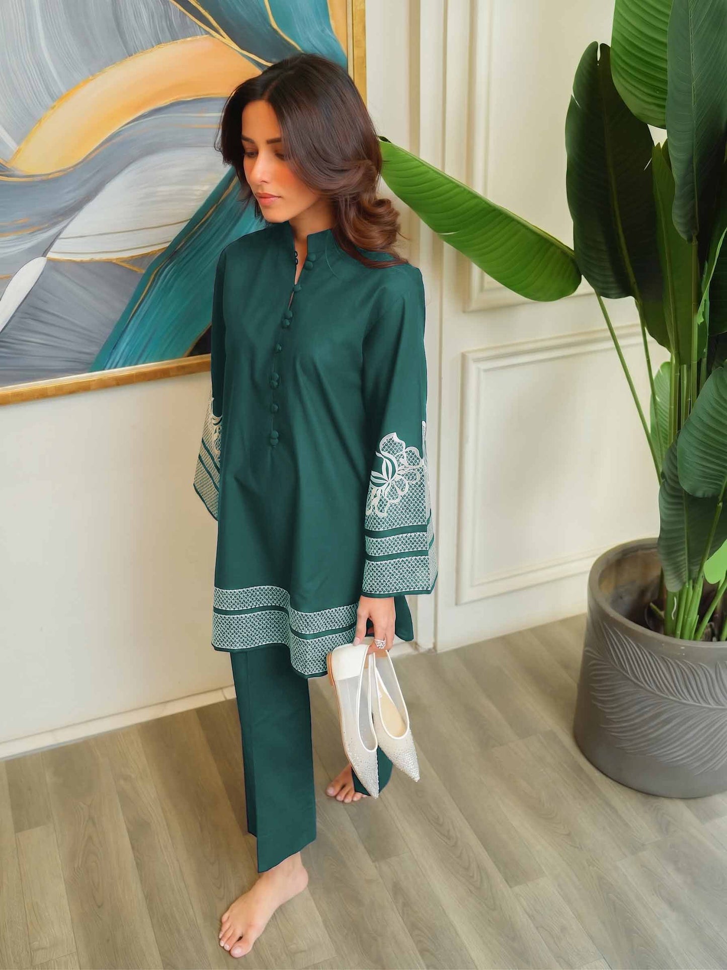German Cotton Silk Co-ord Set