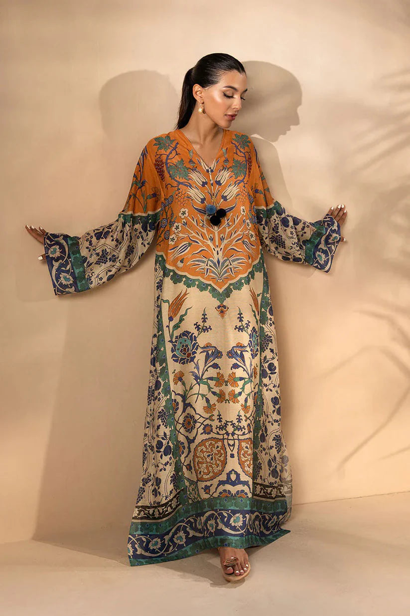 Layla Cotton Viscose Kaftan Coord Set