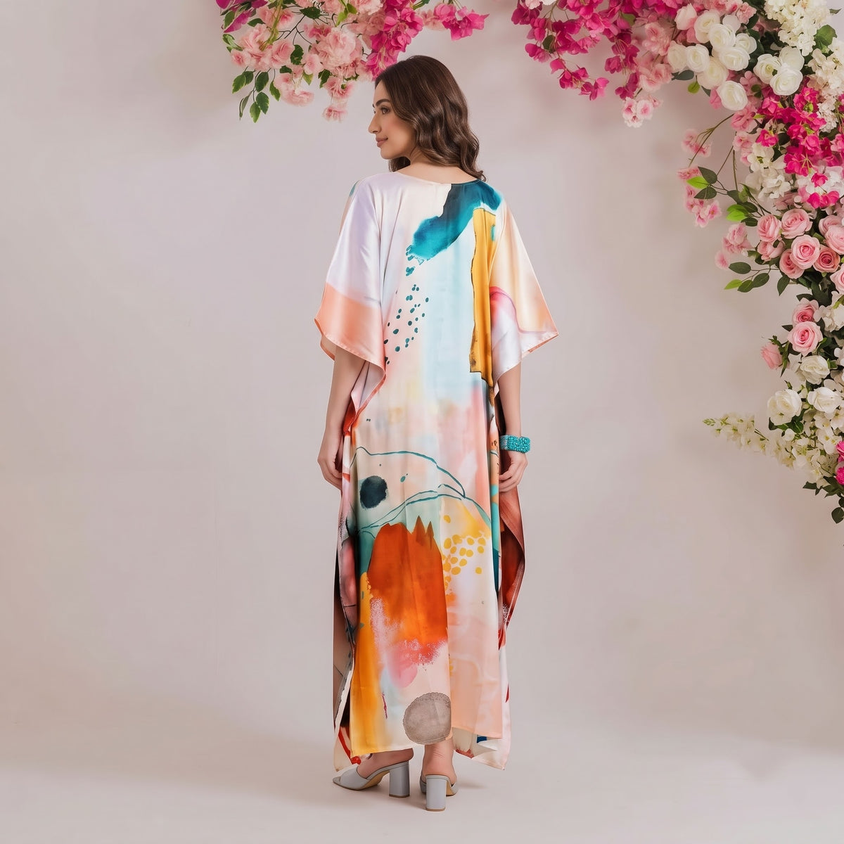 Alara Kaftan – back view of the flowing kaftan silhouette