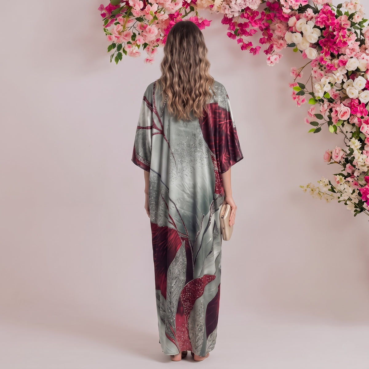 Kiya Kaftan – back view of the flowing kaftan silhouette